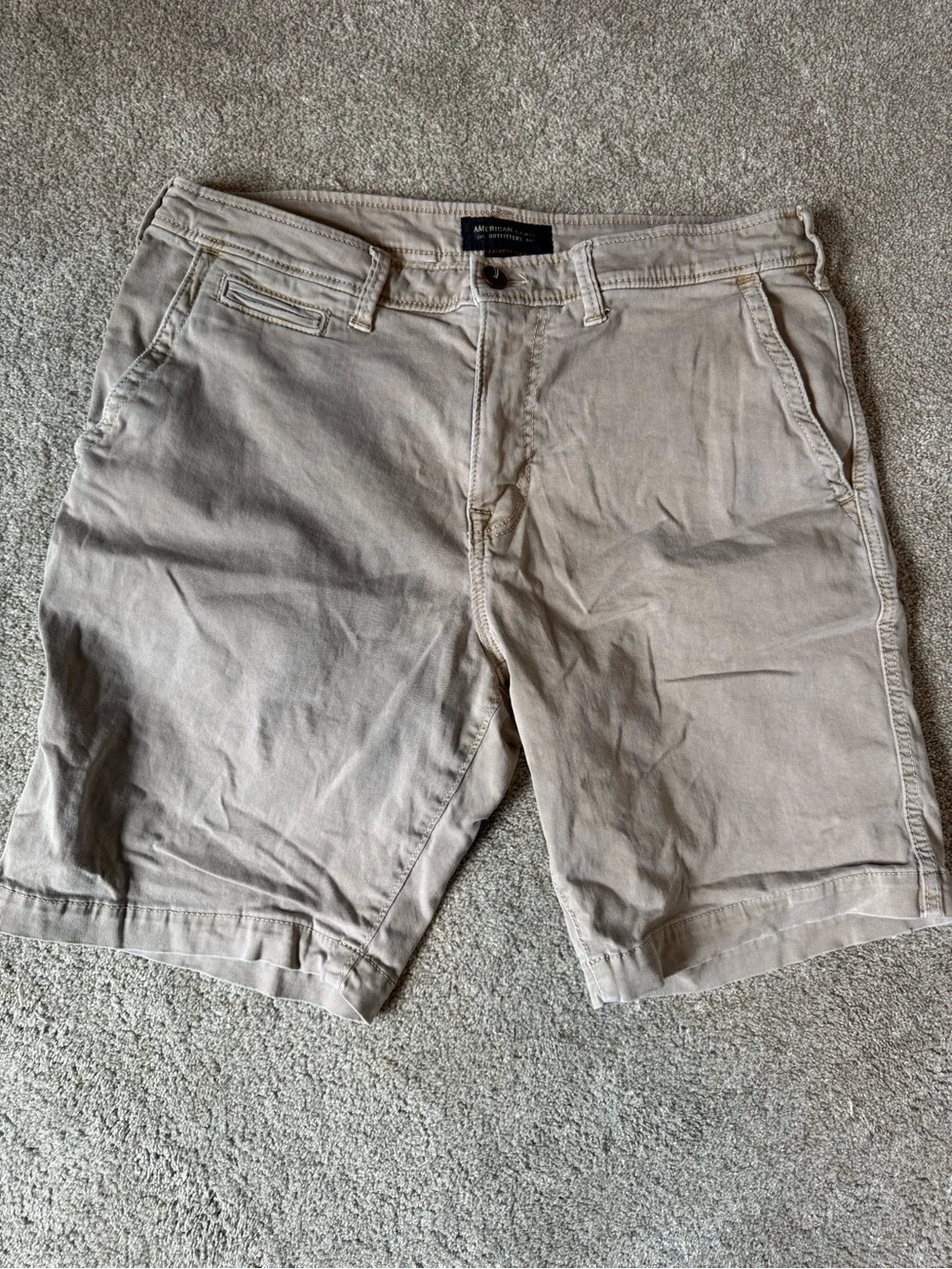 American Eagle Outfitters Men's Flat Front Shorts in Taupe